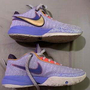 Lebron 20 purple and gold, still in good condition and only worn for a month